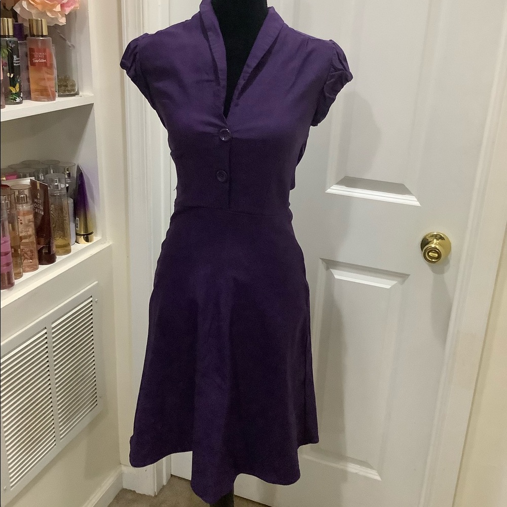 Button Front Pullover Dress